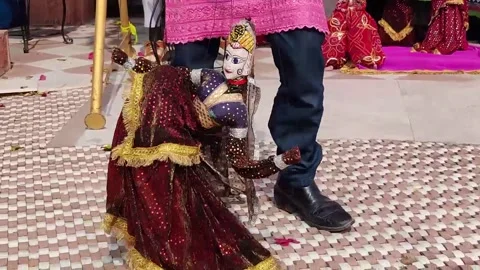 Puppet Performance  in Rajasthan, India Stock Footage 231409917
