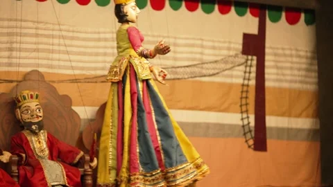 Puppet Performing in Royal Court Stock Footage 310730843