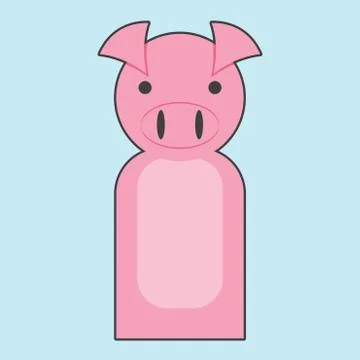 Puppet Pig Illustrazione stock