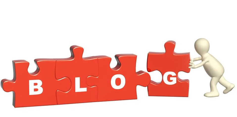 Puppet with puzzles Stock Illustration