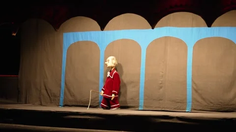 Puppet Ringmaster Performing in Circus Stock Footage 310730591