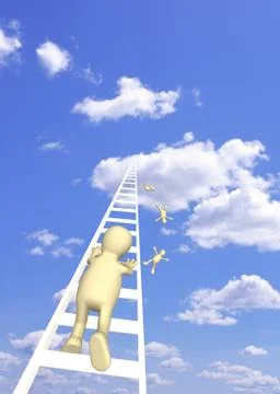 Puppet, rising in the sky 스톡 일러스트