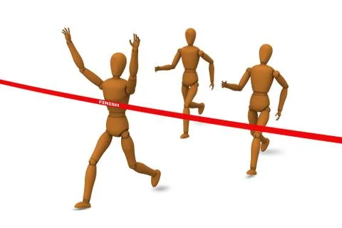 Puppet robot winner Stock Illustration