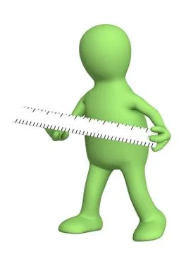 Puppet with ruler Stock Illustration