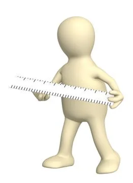 Puppet with ruler Stock Illustration