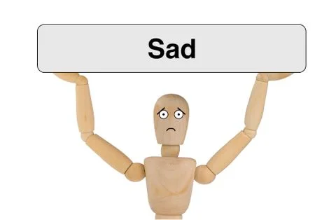 Puppet with sad face Stock-Illustration
