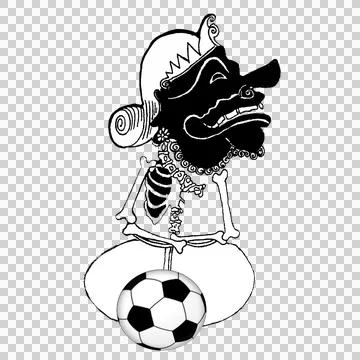 Puppet in the shape of a skull Stock Illustration