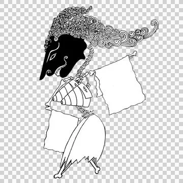Puppet in the shape of a skull in sadness Stock Illustration