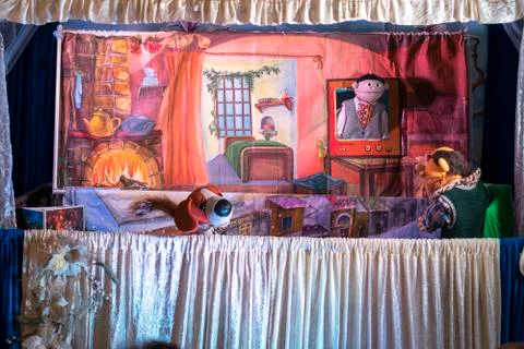 Puppet show. Children's performance Stock Photos