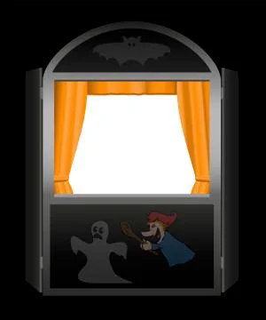 Puppet Show Halloween Stock Illustration