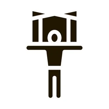 Puppet Show Icon Vector Glyph Illustration Stock Illustration