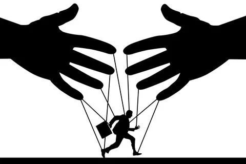 Puppet on a string Stock Illustration