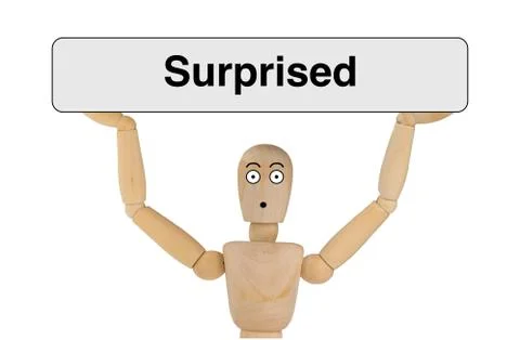 Puppet with surprised face Illustrazione stock