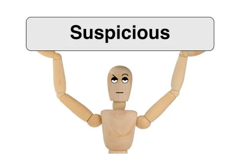 Puppet with suspicious face Stock Illustration