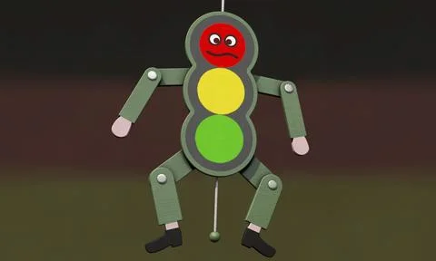 The puppet as a symbol of the current German traffic light coalition Stock Illustration