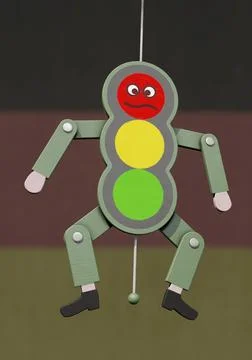 The puppet as a symbol of the current German traffic light coalition Stock Illustration