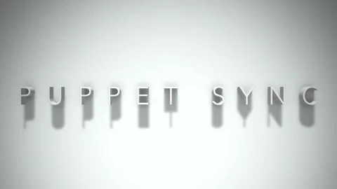 Puppet sync 3D title animation with shadows on a white background Stock Footage 297389493