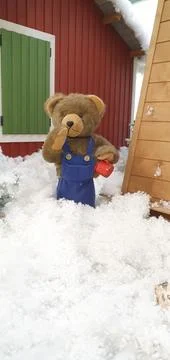 Puppet theater bears have fun (2) Stock Photos