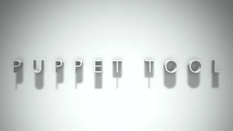 Puppet tool 3D title animation with shadows on a white background Stock Footage 297389495