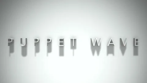 Puppet wave 3D title animation with shadows on a white background Stock Footage 297389497