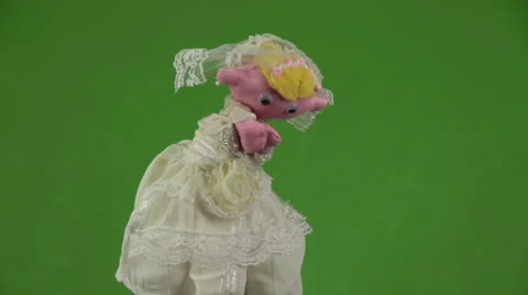 Puppets dance bride Stock Footage 23134450