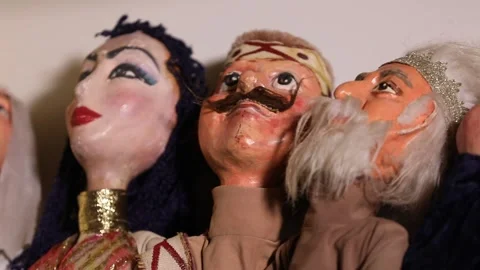 Puppets for theatrical performance 1 Stock Footage 327025736