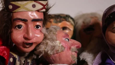 Puppets for theatrical performance 2 Stock Footage 327025750
