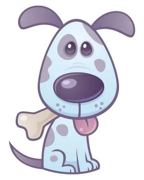 Puppy With Bone Stock Illustration