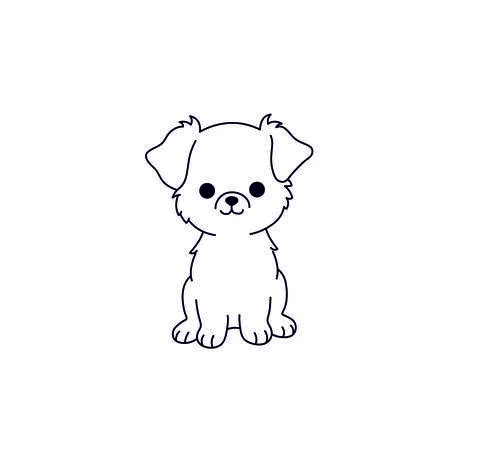 Puppy drawing Stock Illustration