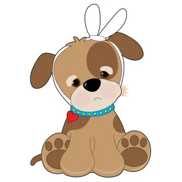 Puppy Toothache Stock Illustration