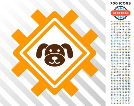 Puppycoin Mining Pool Flat Icon with Bonus イラスト素材