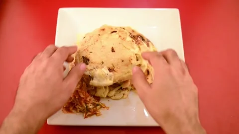 Pupusas dish Stockbeeldmateriaal 133442097