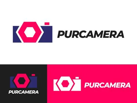 Purcamera Logo Design Stock Illustration