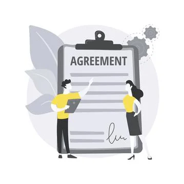 Purchase agreement abstract concept vector illustration. Stock Illustration