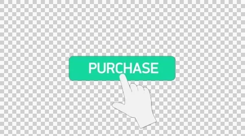 Purchase Button being pressed with a hand Alpha channel Stock Footage 43598249