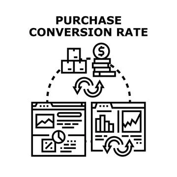 Purchase conversion rate optimization for e commerce business Illustrazione stock