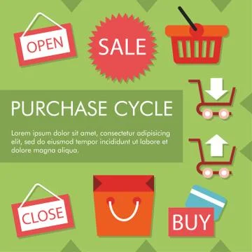 Purchase cycle 스톡 일러스트