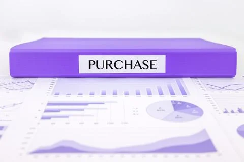 Purchase documents, graph analysis and  budget plan Stock Photos