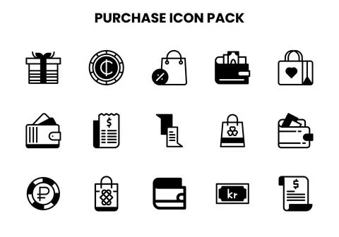 Purchase DuoTone Bundle Icons Pack Stock Illustration