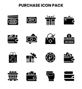 Purchase Glyph Bundle Icons Pack イラスト素材