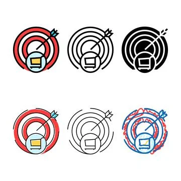 Purchase intention consumer behavior color icon diversity vector Stock Illustration