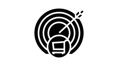 Purchase intention consumer behavior glyph icon animation Stock Footage 326148050