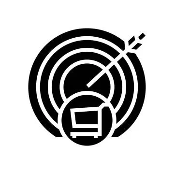 Purchase intention consumer behavior glyph icon vector illustration Stock Illustration