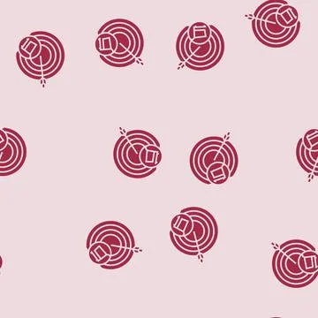 Purchase intention consumer behavior glyph seamless pattern Stock Illustration