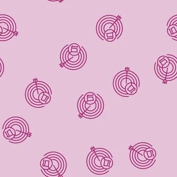 Purchase intention consumer behavior line seamless pattern 스톡 일러스트