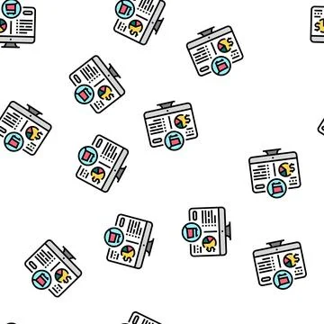 Purchase management design home vector seamless pattern Ilustración de archivo