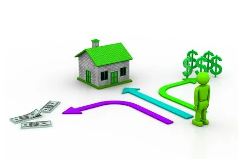Purchase or house sale Stock Illustration