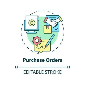 Purchase orders concept icon 스톡 일러스트