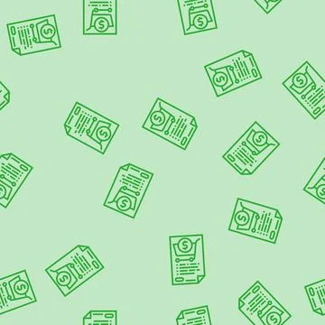Purchase orders line seamless pattern Stockillustratie