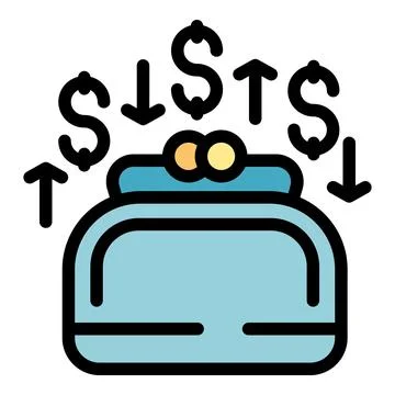 Purchase returns wallet icon vector flat Stock Illustration
